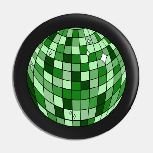 Green Disco Ball Pin