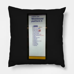 London Underground: Jubilee Line Westbound Pillow