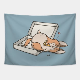 Pizza Coma Corgi Tapestry