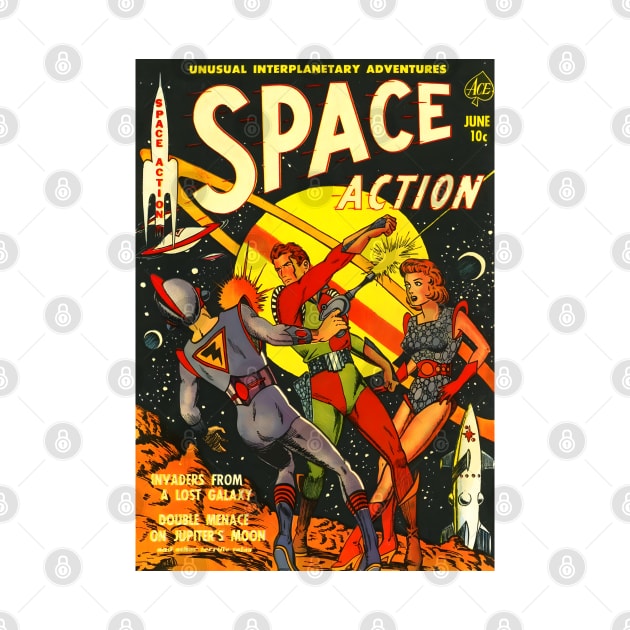 Space Action - 1950's comic by Distinct Designs NZ