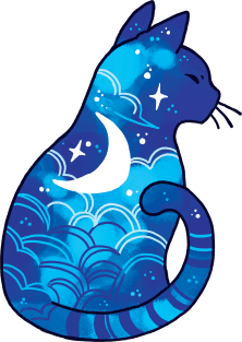 Spirit Moon Cat Magnet