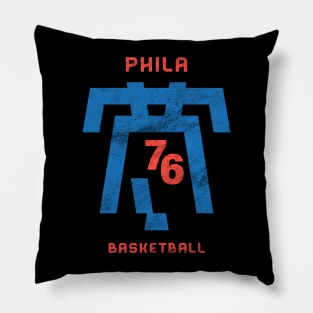 Cool Modern Philadelphia, PA Basketball fan Gift Pillow