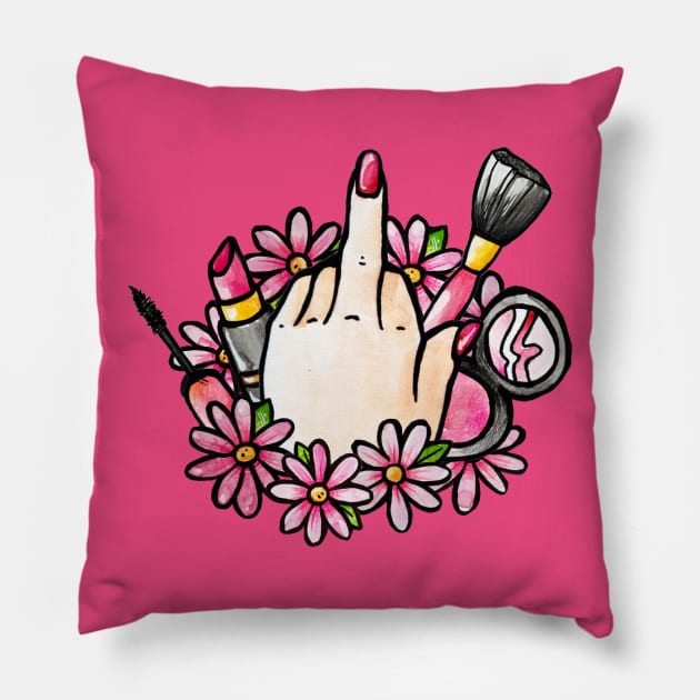 FU Makeup artist Pillow by bubbsnugg