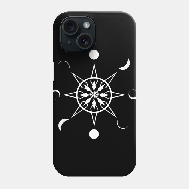 MANDALA PHASES OF THE MOON Phone Case by SAMUEL FORMAS