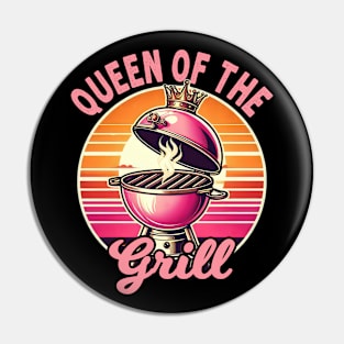 Queen Of The Grill BBQ Funny BBQ For Womens Pin