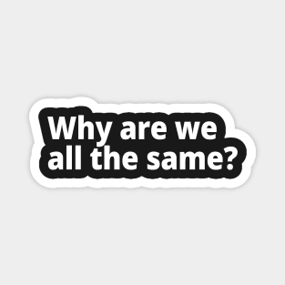 Why are we all the same? Magnet