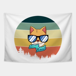 Stay Cool Cat Tapestry