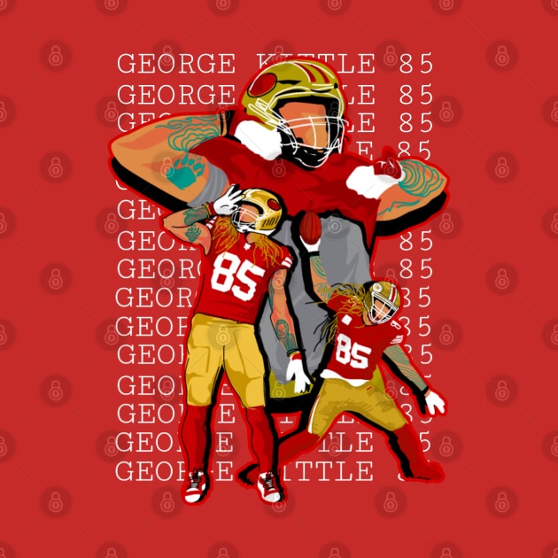 George kittle 85 - Red by Mic jr