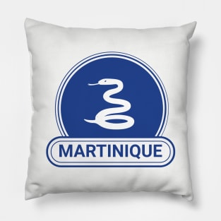 Martinique Country Badge - Martinique Flag Pillow