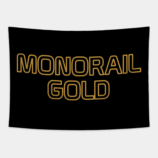 Monorail Gold Tapestry by Tomorrowland Arcade