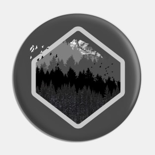 Retro Mountain Forest - Trees Are The Cure Pin