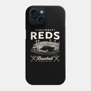 Cincinnati Reds Stadium by Buck Tee Originals Phone Case