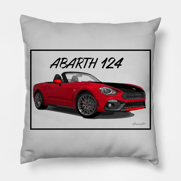 ABARTH 124 Pillow by PjesusArt