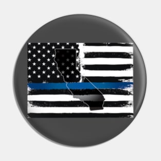 California Thin Blue Line Flag Pin