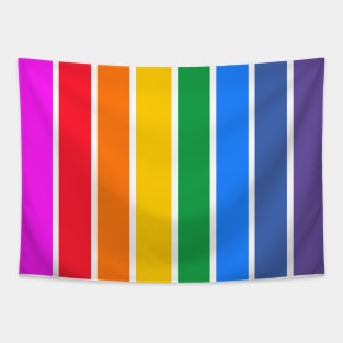 Bright rainbow stripes - vertical Tapestry