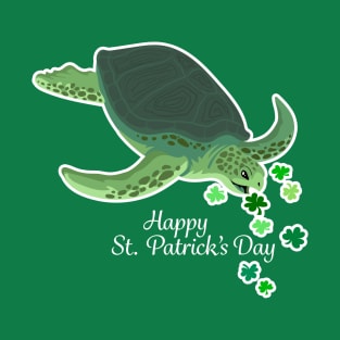 Sea Turtle with Shamrocks T-Shirt