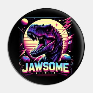 Jawsome - Synthwave T-rex Pin