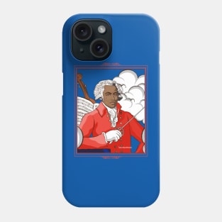 Portrait of Joseph Bologne Blue White Red Phone Case