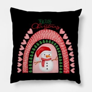 Rainbow Christmas Pillow