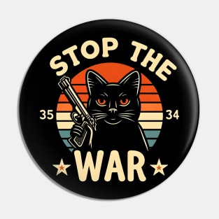 Stop the war - cats Pin