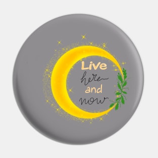 Live here and now Pin