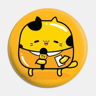 yellow cat reporter profession Pin