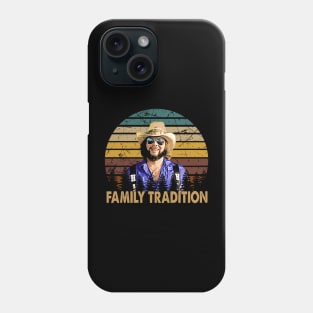 Retro vintage family tradition hank art Phone Case