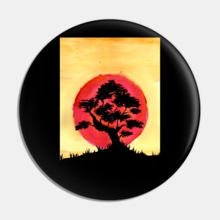 Bonsai Sunset Pin