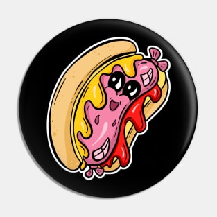 Hotdog Weiner Cartoon Sweet Sally Pin