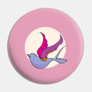 Swallow by moonlight Pin