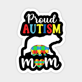 Proud Autism Mom Puzzle Autism Awareness Mothers Gift Magnet