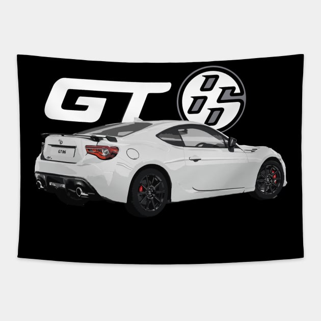 GT86 white Tapestry by cowtown_cowboy