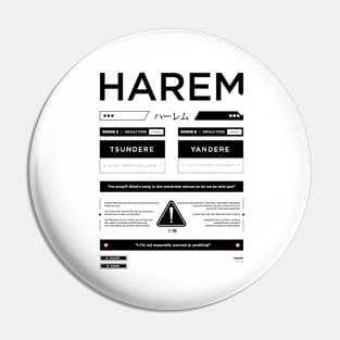 Anime streetwear design (HAREM) Pin