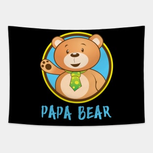 Papa Bear' Cute Papa Bear Couple Tapestry