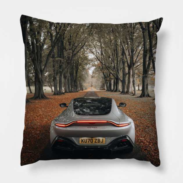 Autumn Road Pillow by withluke