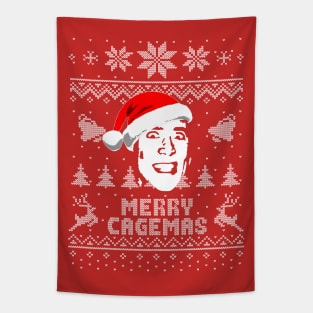 Merry Cagemas Christmas Parody Tapestry