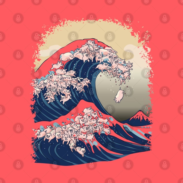 The Great Wave of Pigs by huebucket