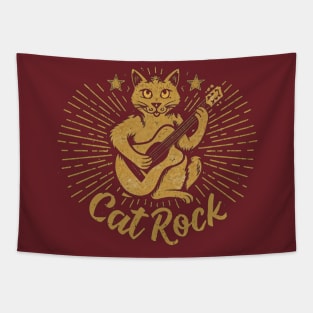 meow,rock, and guitar Tapestry