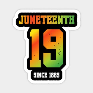 Juneteenth Cool Black History June 19 2024 Awesome Flag Magnet