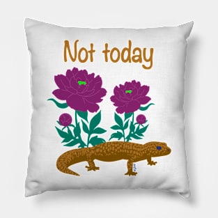 Not Today Gecko - Mustard Pillow