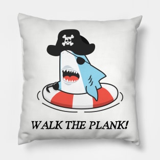 Walk the Plank Pirate Shark Pillow