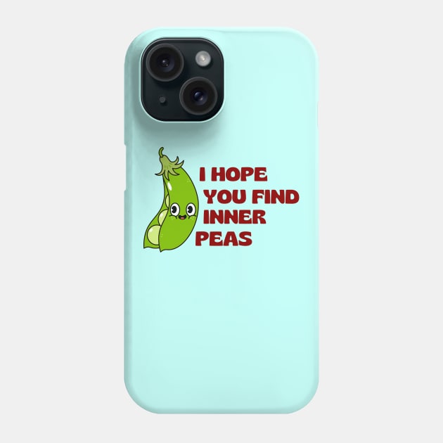 I Hope You Find Inner Peas | Cute Peas Pun Phone Case by Allthingspunny