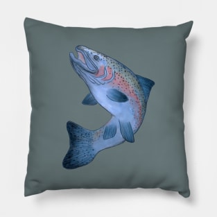 Steelhead Trout Painting Pillow