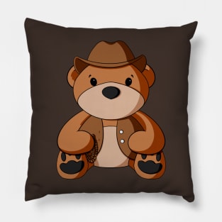 Cowboy Vest Teddy Bear Pillow