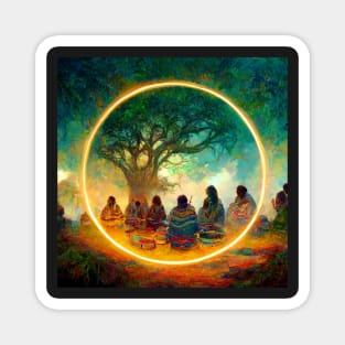 Drumming Circle Healing- best selling Magnet