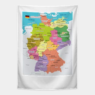 Administrative map of Germany Tapestry