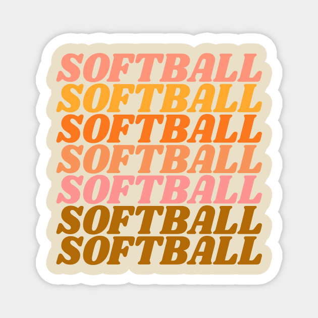 Softball Magnet by OpalEllery