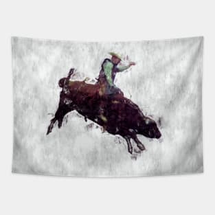 Champion Bull Rider - Rodeo Event Tapestry