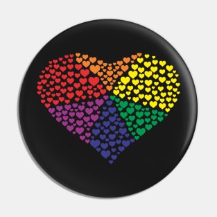Rainbow of Hearts Pin