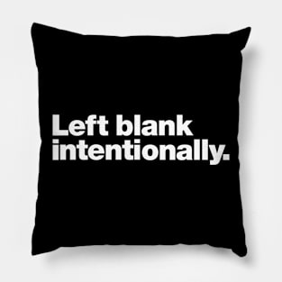 Left blank intentionally. Pillow